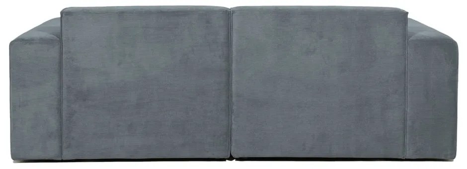 Canapea gri cu tapițerie din catifea reiată 202 cm Sting – Scandic