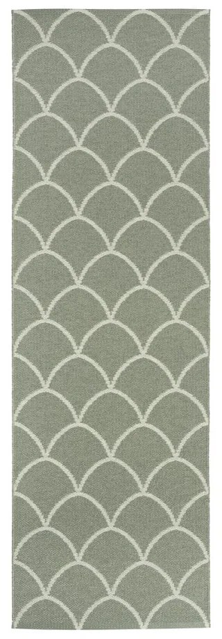 Covor tip traversă pentru interior și exterior verde 70x225 cm Kotte Army Sage – Pappelina