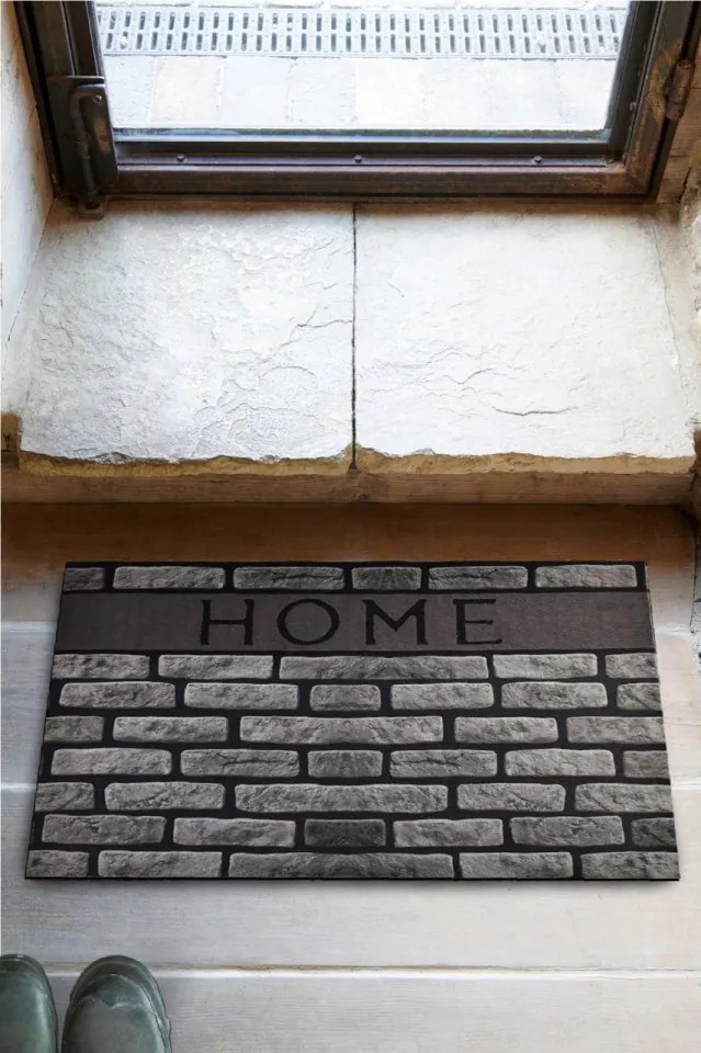 Covoras Intrare Grey Home, 40x60 cm, PVC