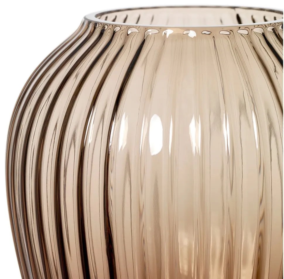 Vază din sticlă Kähler Design Omaggio, înălțime 18,5 cm, maro