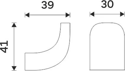 Cârlig de perete NIMCO NKC 30054-90 NIKAU negru mat