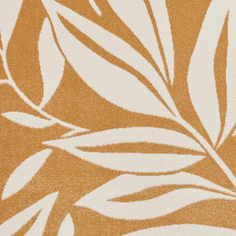 Covor galben ocru 80x150 cm Sorral Leaves – Catherine Lansfield