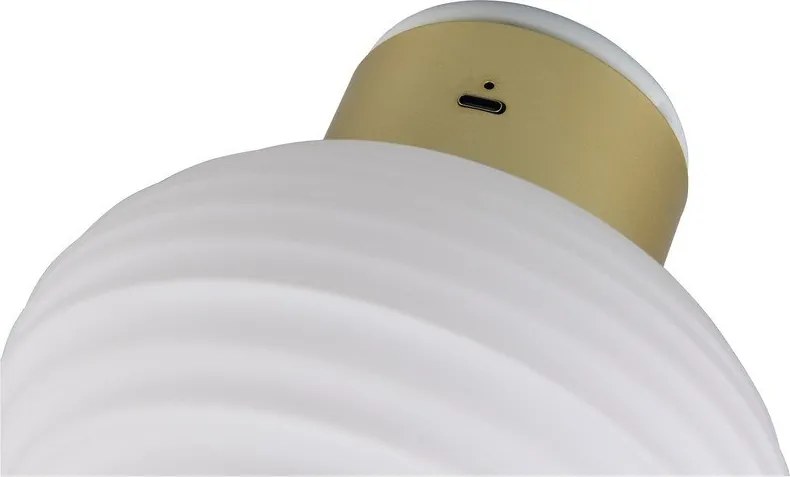 Aplică de perete albă LED din sticlă cu USB ø 15,5 cm Earl – Reality