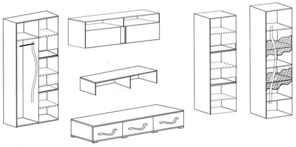 Mobilier cameră de zi Sanwilf. 1014037