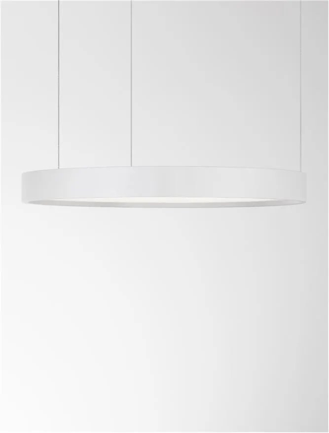 Lustra LED suspendata design modern circular PERRINE D-40cm alba
