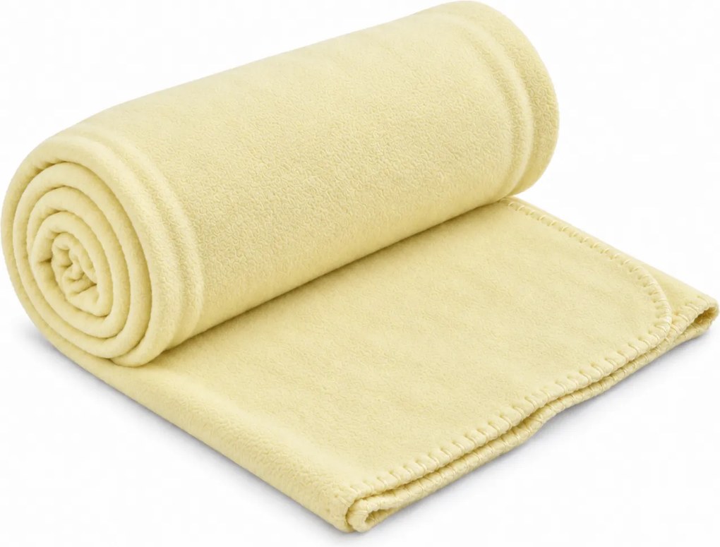 Patura din fleece FLEORA, galbena Dimensiune: 200 x 220 cm
