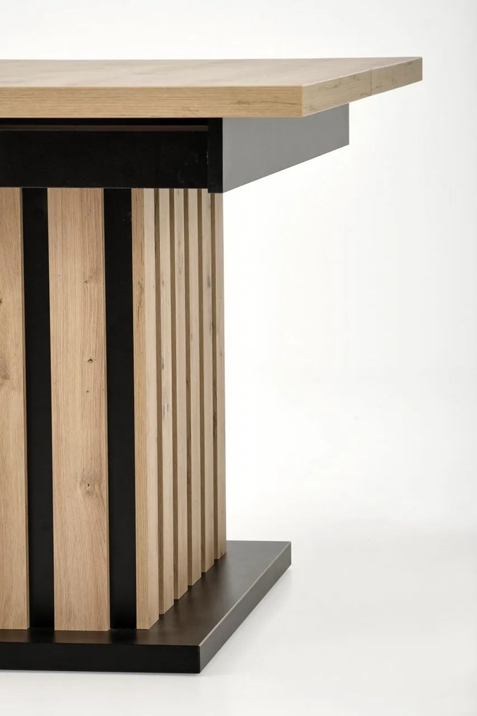 Masa extensibila Lamello stejar artizan/negru L130-180xl80xh76 cm