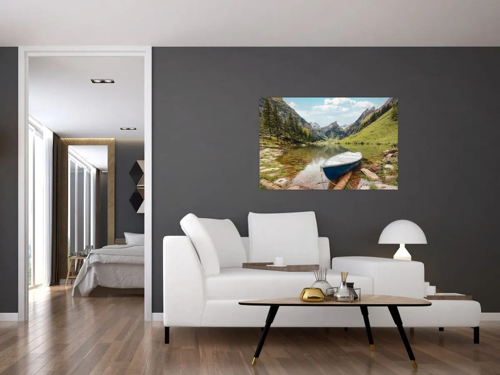 Tablou - Seealpsee, lac din Elveția (90x60 cm)