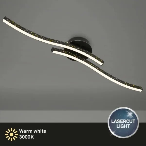Lustră LED aplicată REY 2xLED/6W/230V negru Briloner 3718-025
