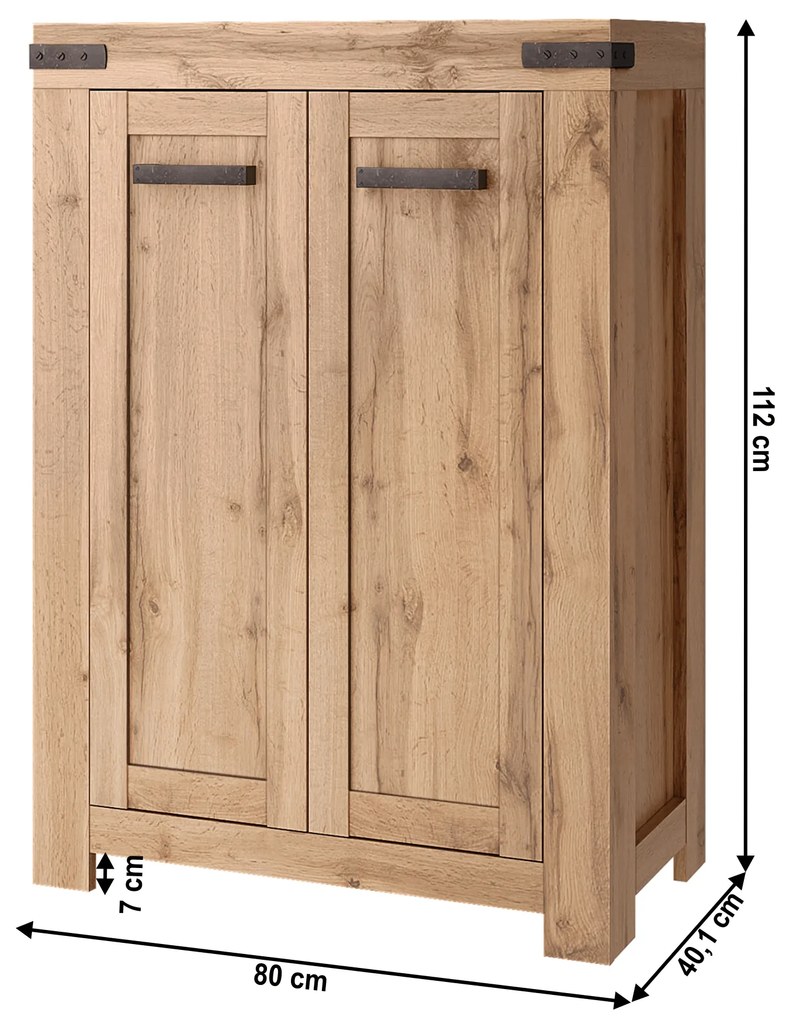 Dulap Mateo 2d/80 (stejar wotan). 1065314