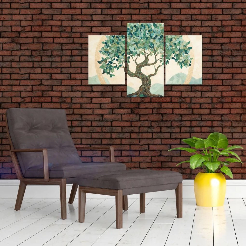 Tablou – Mozaic elegant cu arbore (90x60 cm)