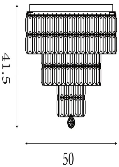 Searchlight 61321-6AB - Lustră de tavan EMPIRE, 6 x E14, 60 W, 230 V, IP44