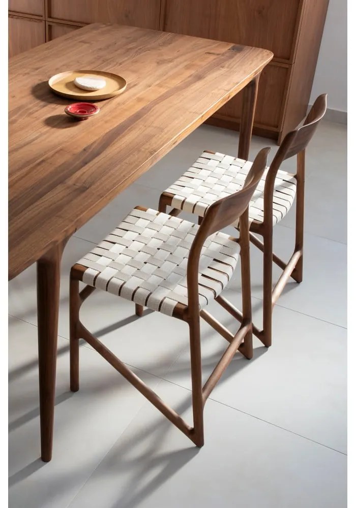 Scaun de dining alb/maro Fawn – Gazzda