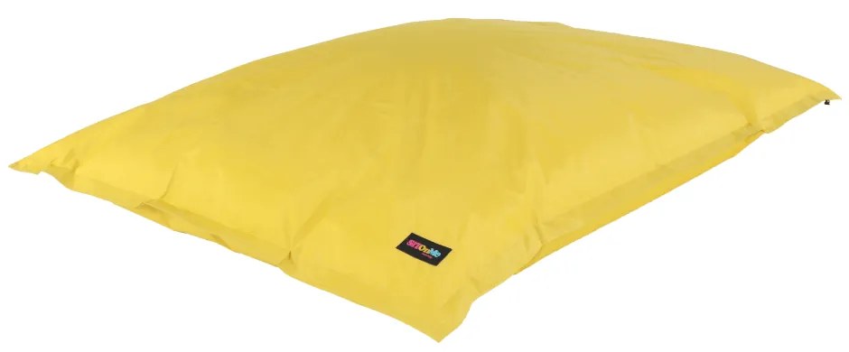 Fotoliu tip sac, material textil galben, GETAF