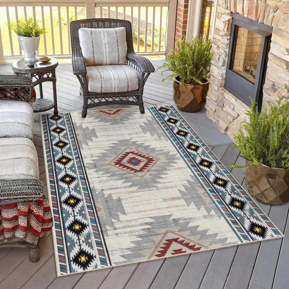 Covor tip traversă lavabil 80x200 cm Ethnic Geo – Mila Home