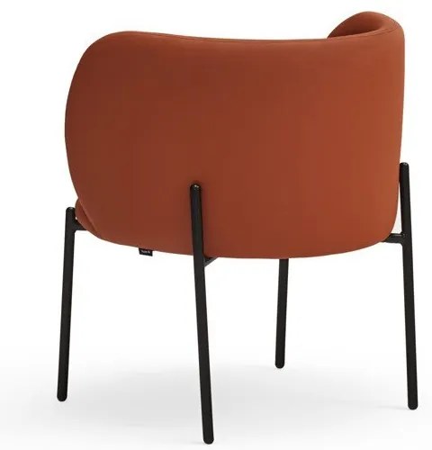 Fotoliu din imitație de piele portocaliu Mogi - Teulat