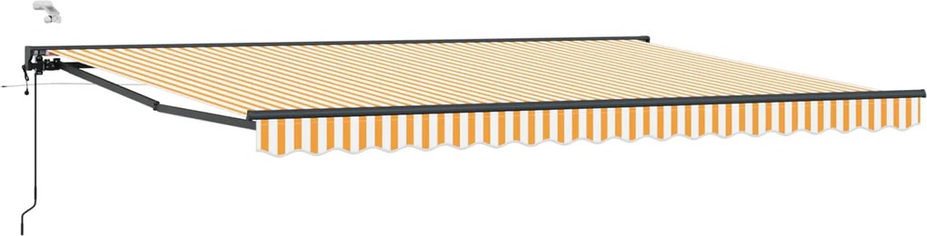 vidaXL Cort electric retractabil Galben și alb 4 × 3 m
