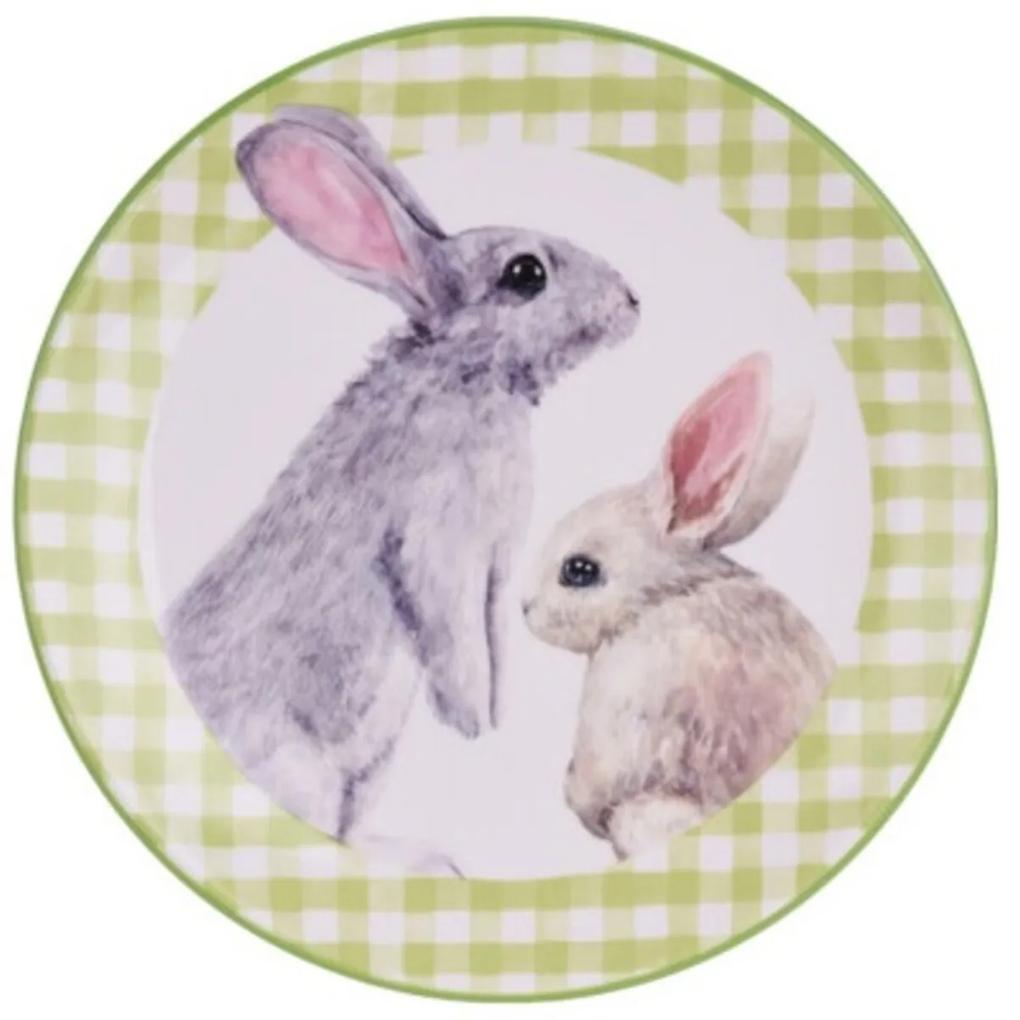 Platou pentru servire Bunny, Ø16 cm, dolomit, verde