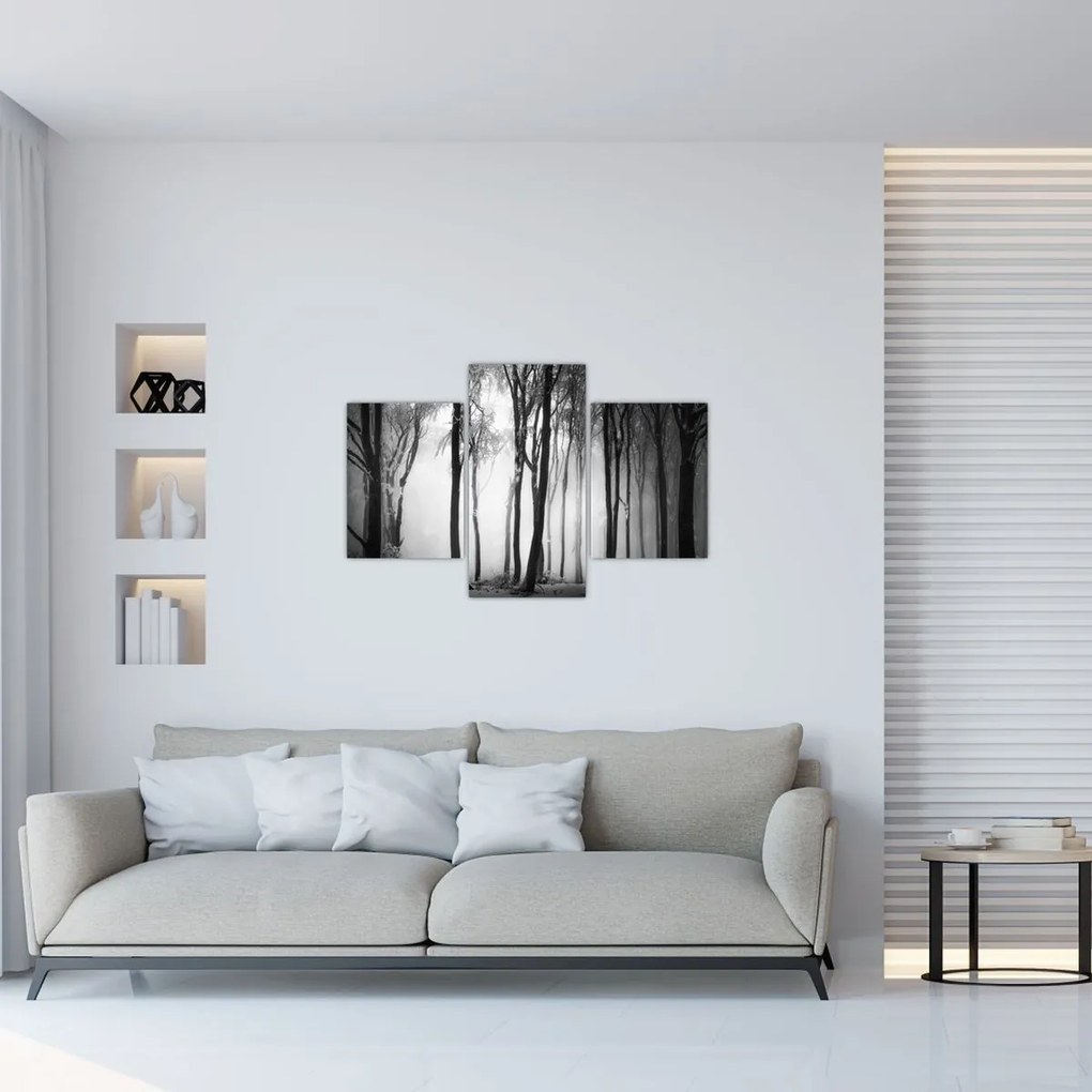 Tablou - Lup în pădurea întunecată (90x60 cm)