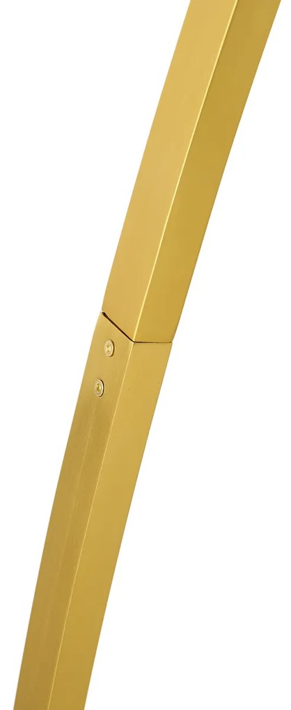 Lampă arcuită modernă alamă, incl. LED cu dimmer tactil - Arlow