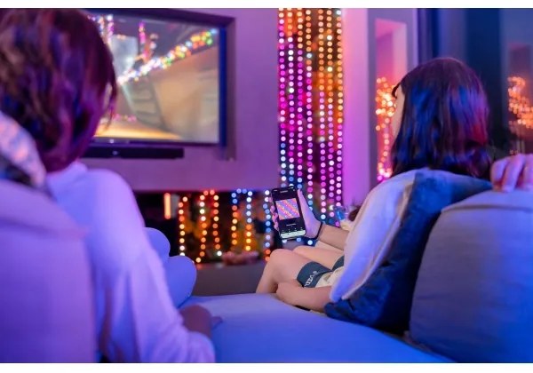 Instalație LED RGB dimabilă de Crăciun 100xLED 8 m USB Wi-Fi Twinkly TWKP100RGB-T