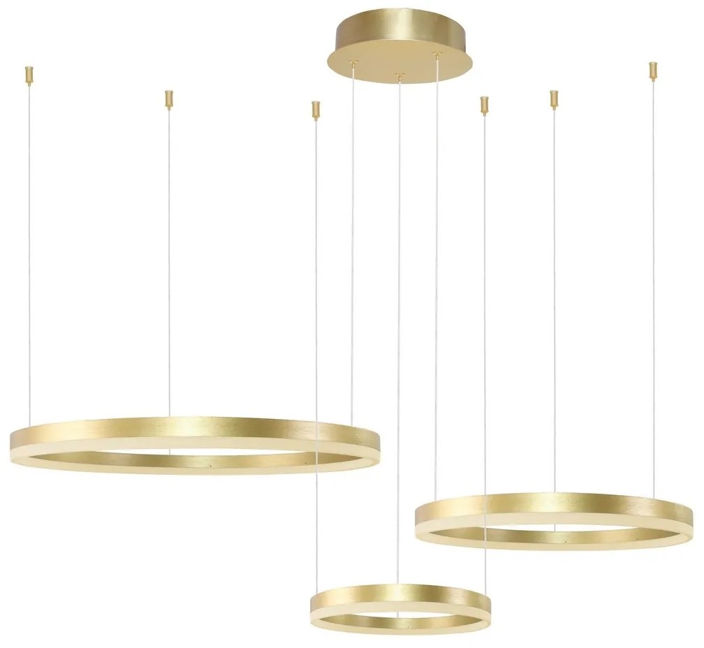 Azzardo AZ4973 - Lustră LED dimabilă pe cablu HALO LED/120W/230V auriu + + telecomandă