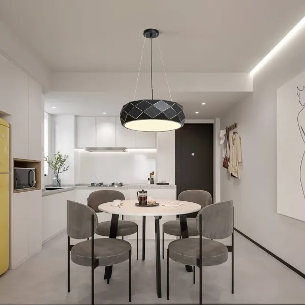 Lustră pe cablu REUS, 3x E27, 40W, 230V, Ø 47 cm, negru