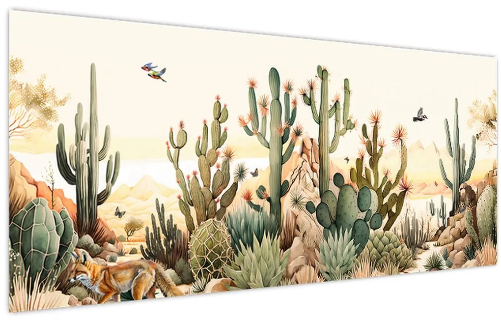 Tablou - Deșert, acvariu (120x50 cm)