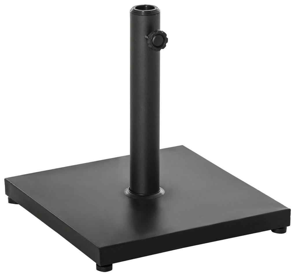 Outsunny Bază Umbrelă 13.3kg, Ciment, Postament Lucios pentru Umbrelă Grădină, Negru | Aosom Romania
