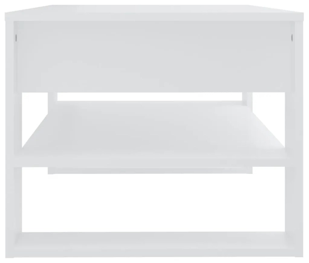 Masuta de cafea, alb, 102x55x45 cm, lemn prelucrat 1, Alb