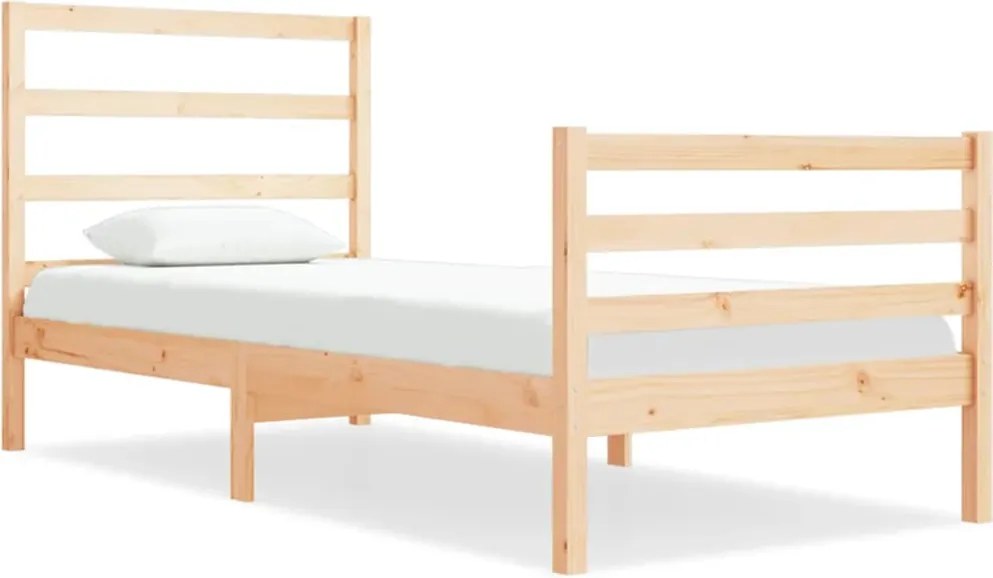 vidaXL Cadru de pat single, 90x190 cm, lemn masiv de pin