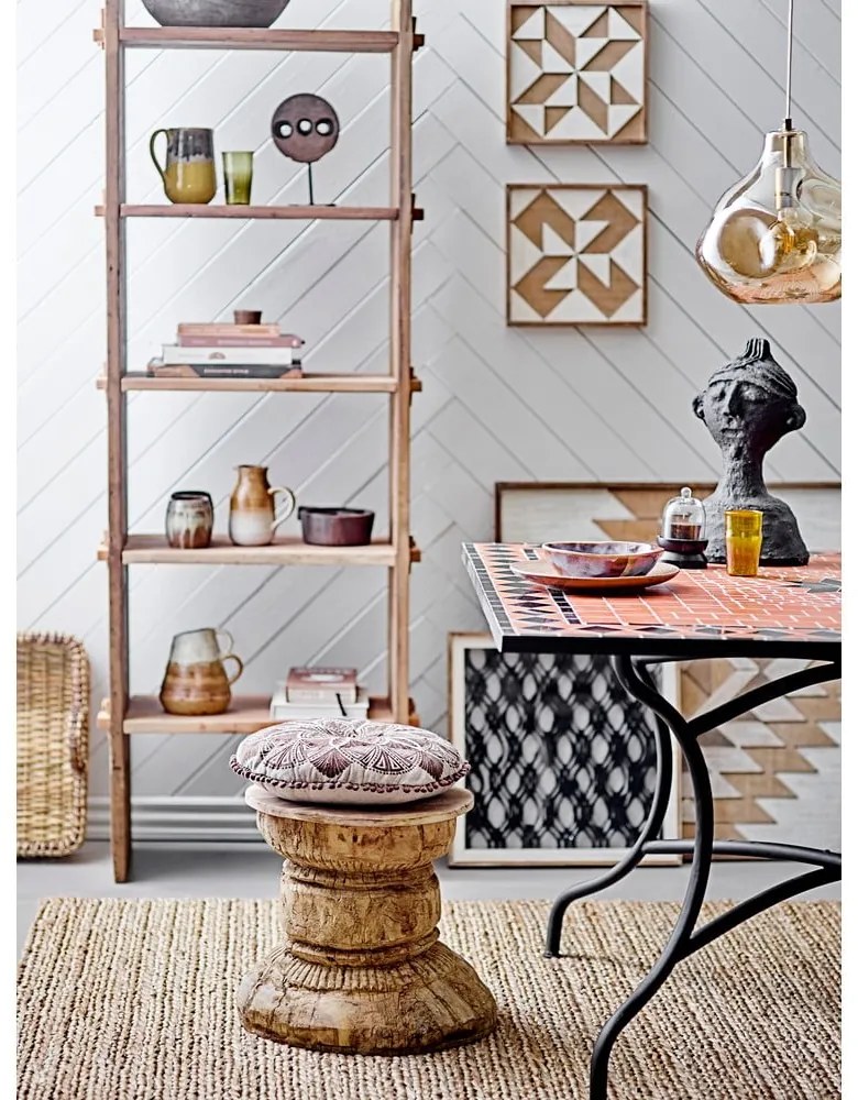 Lustră maro cu abajur din sticlă ø 30 cm Azizi – Bloomingville