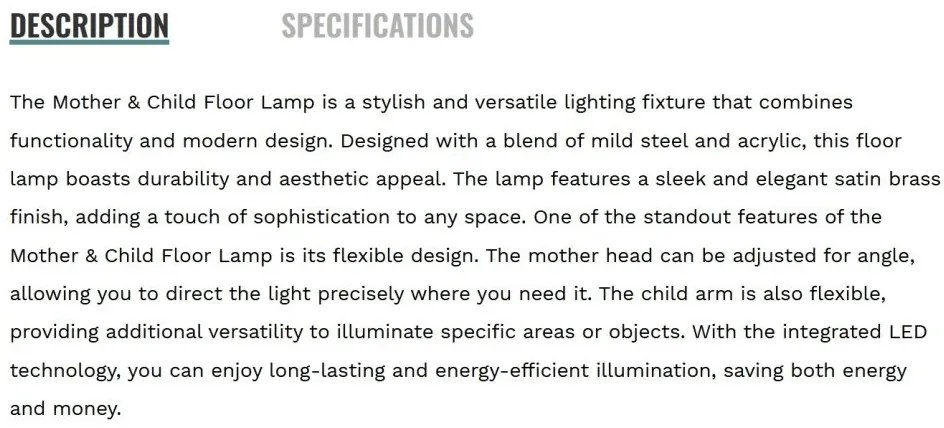 Lampadar LED/Lampa de podea design modern Mother / Child