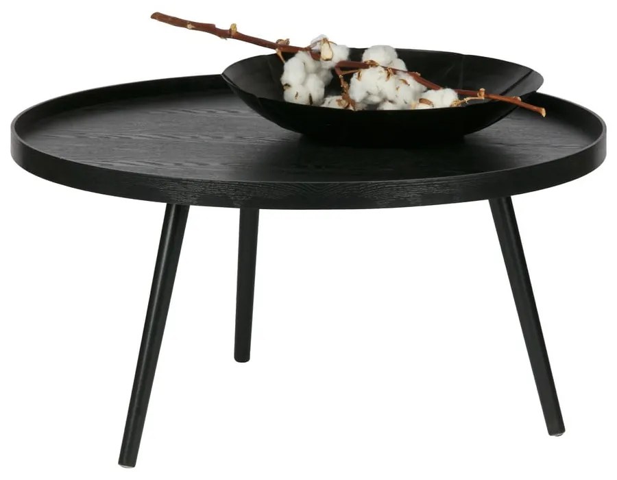 Măsuță de cafea WOOOD Mesa, ø 78 cm, negru