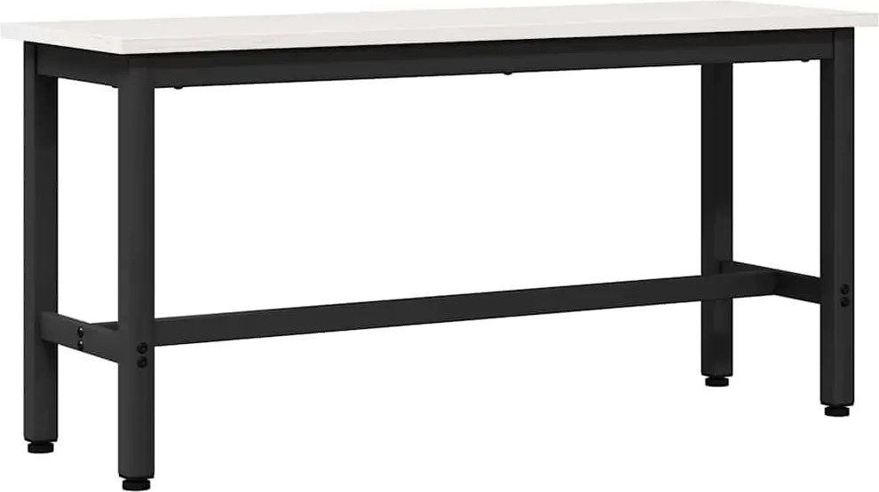 vidaXL Bancă de Dining Alb 100 x 32,5 x 49 cm Lemn masiv de pin