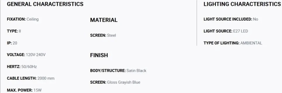 Lustra/Pendul metal TATAWIN M blue