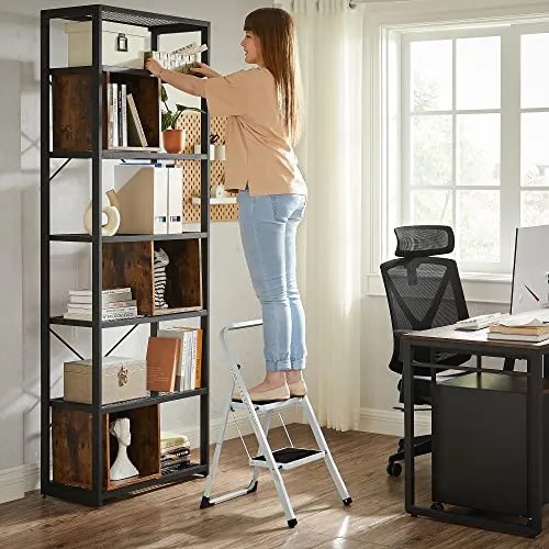Scara, Songmics, Alb-Negru, 86.5x44.5x4.5 cm