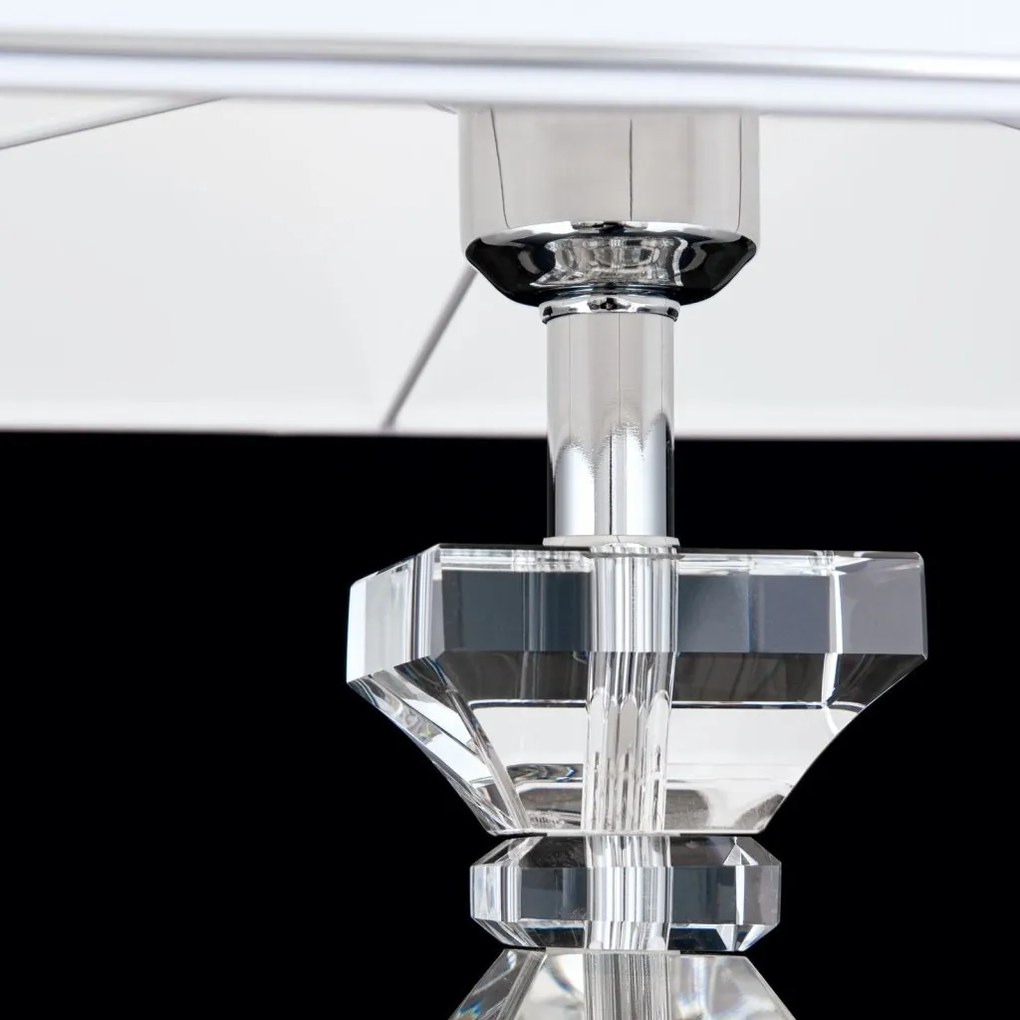 Veioza design decorativ cu cristal K9 POKAL alb/crom