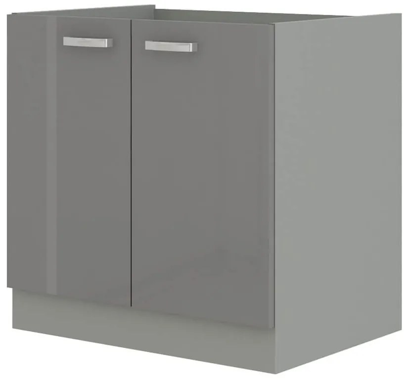 Dulap inferior de bucătărie Gonir 80 D 2F BB (gri + gri). 1032704