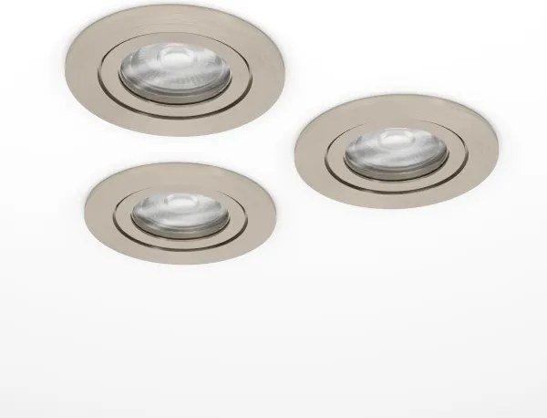 Eglo 902239 – Set 3 spoturi LED de tavan BARRANCO pentru baie, 1x GU10/4,5W/230V, IP44, crom