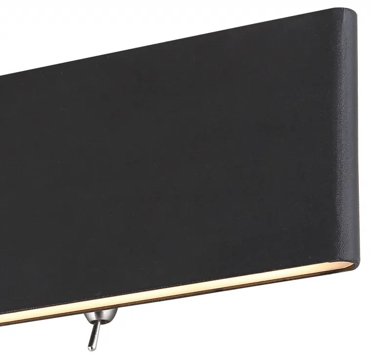 Aplica LED cu iluminat ambiental sus/jos SIEGFRIED negru 12W