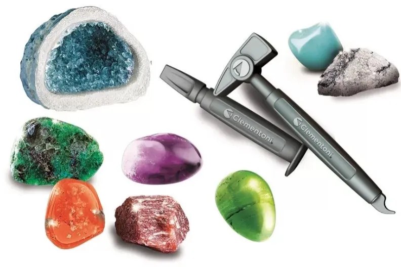 Colorat Science Set științific cu minerale și geode Clementoni