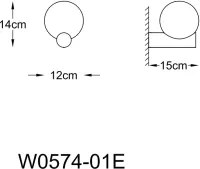 Zuma Line W0574-01E-P7AA - Aplica de perete FORES 1xG9/33W/230V, negru