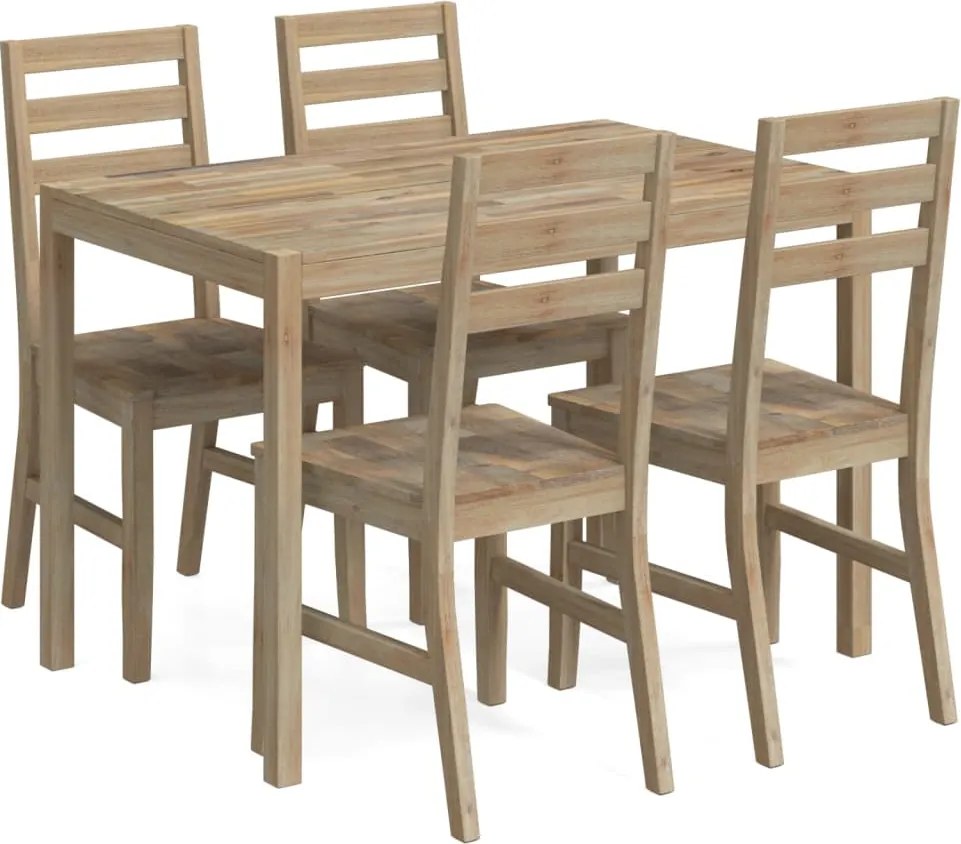 vidaXL Set mobilier de bucătărie, 5 piese, lemn masiv de acacia