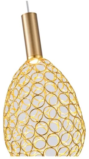 Lustră LED pe cablu LED/6,3W/230V 3000K auriu d. 14 cm