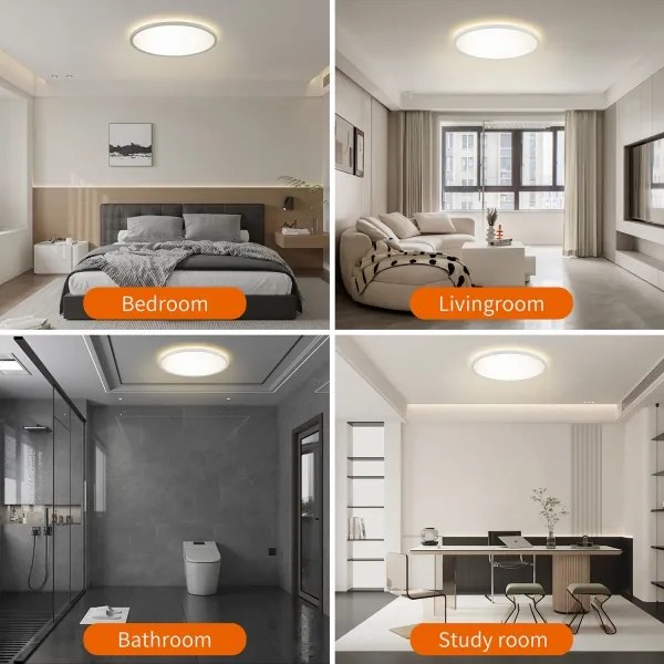 Brilagi LED ULTRA SLIM 18W/230V pr.30 cm cu senzor și DO, stins reglabil