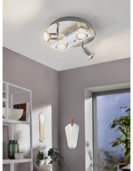 Eglo 32001 - Plafonieră LED PAWEDO 1 4xGU10-LED/3W/230V