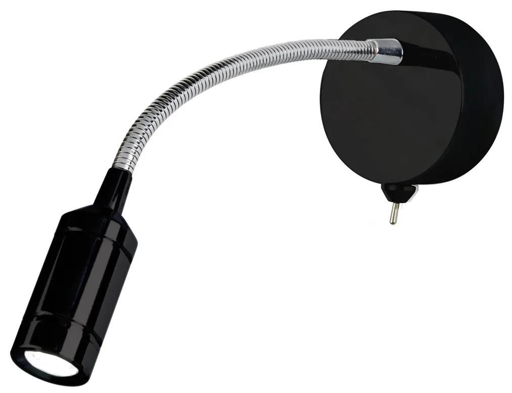 Aplica LED flexibila stil minimalist Flexy negru/crom