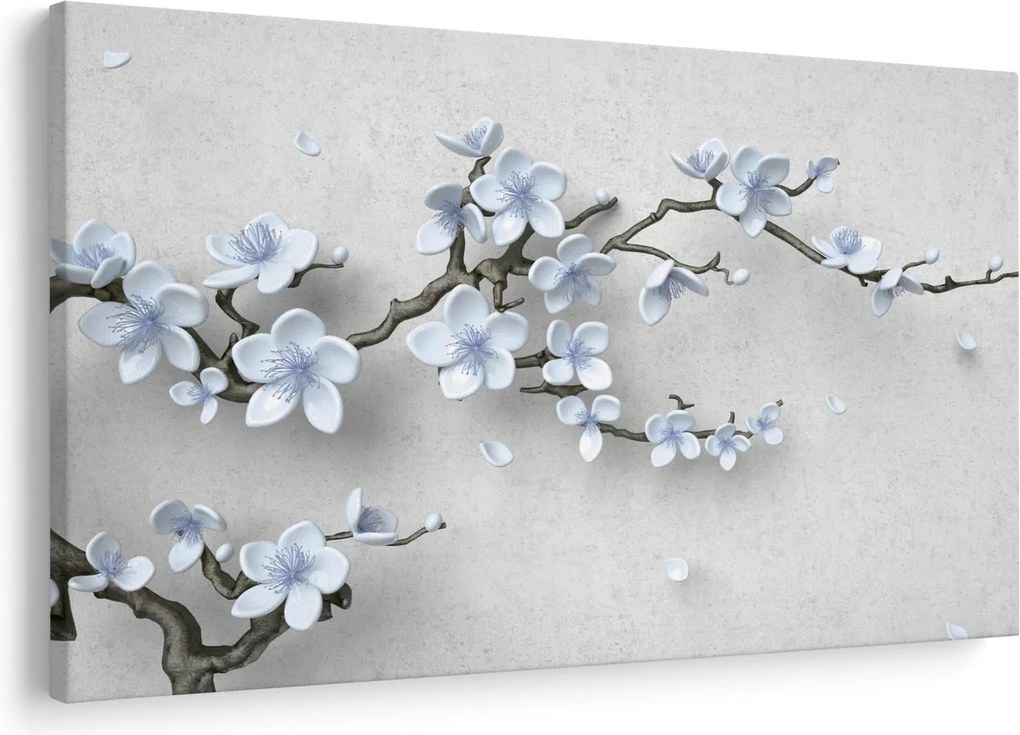 Tablou cu flori albastre (90x60 cm)