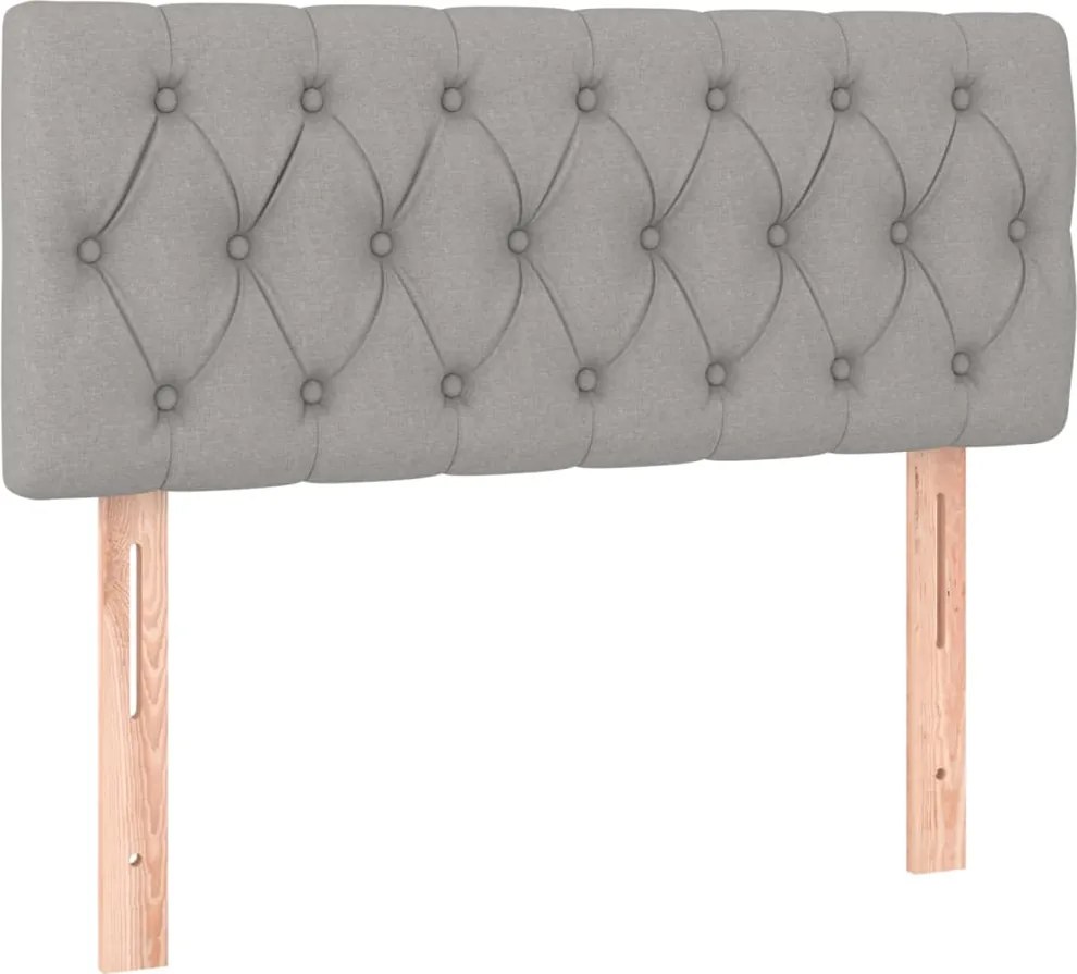 vidaXL Tăblie de pat, gri deschis, 90x7x78/88 cm, textil